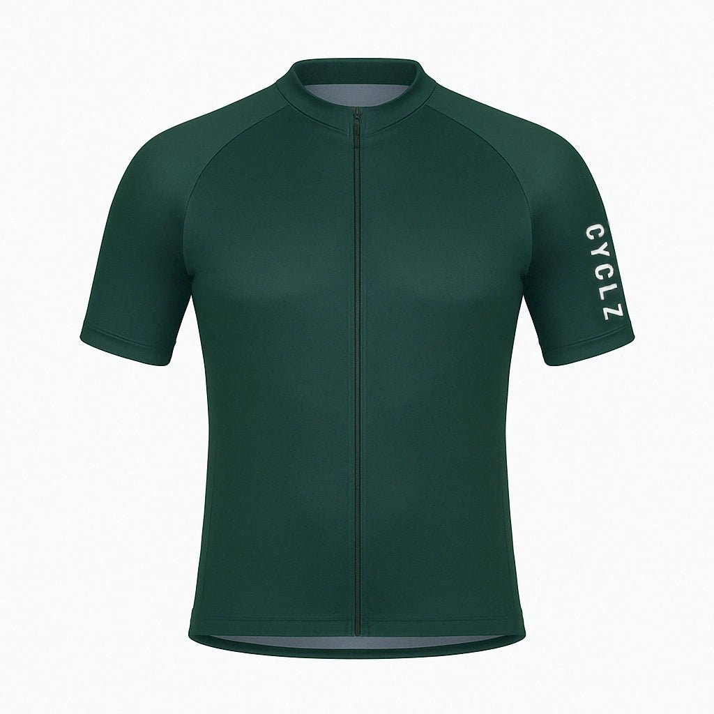 CYCLZ by Irena KollerCYCLZ® Ardennes Cycling Set – Exquisites Trikot in Dunkelgrün inkl. Shorts und Base Layer