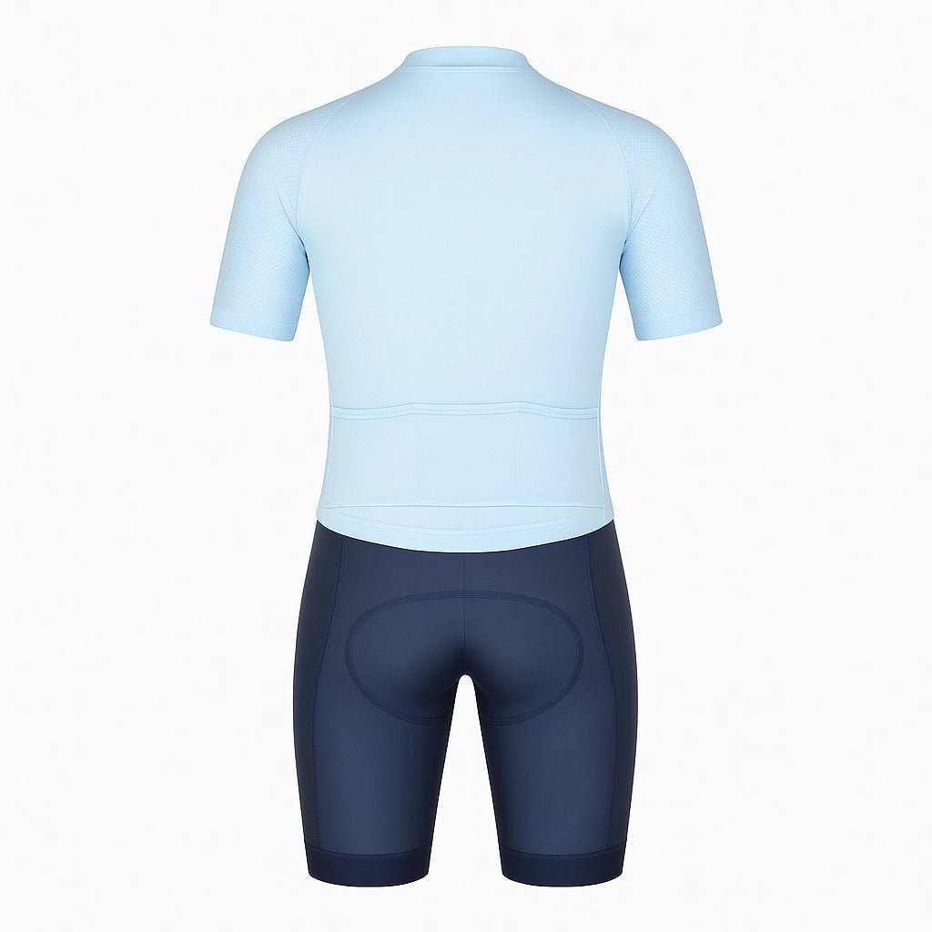 CYCLZ by Irena KollerCYCLZ® Damen Rennrad - Set „Light Blue Delight“ – Trikot und Bib - Shorts für Stil und Performance