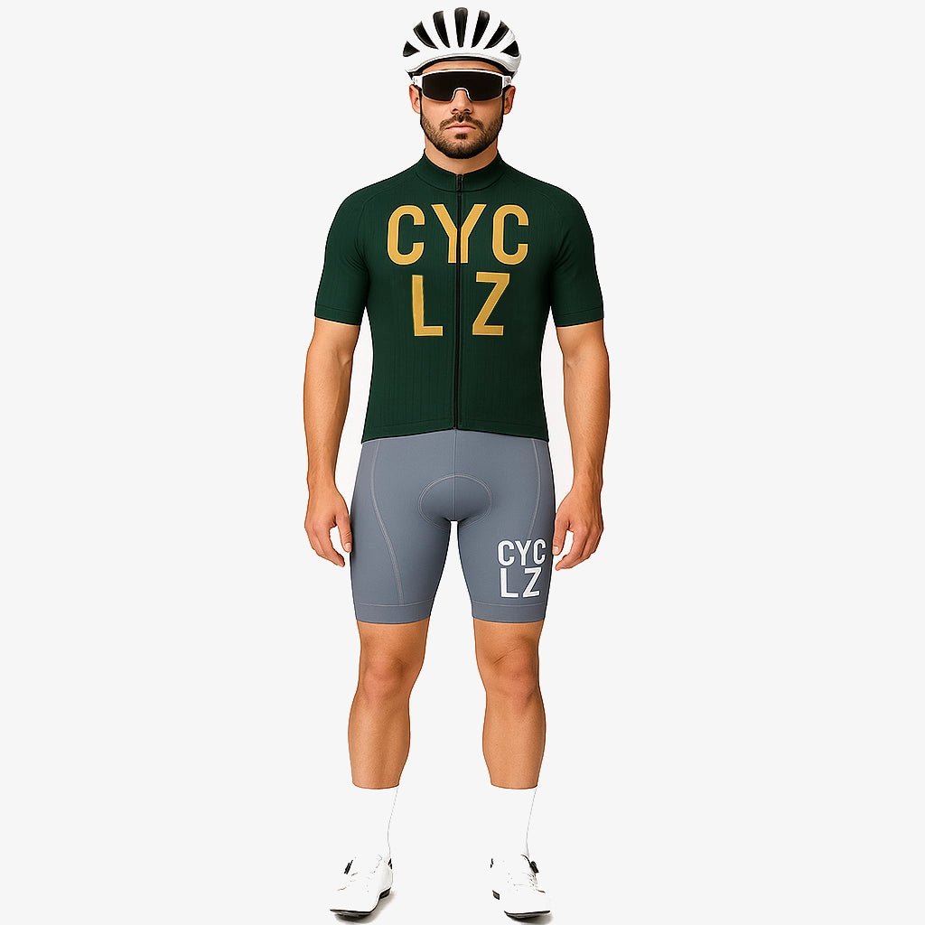 CYCLZ by Irena KollerCYCLZ® Herren Rennrad - Set "Forest Aero Pro" – Aero Trikot, Bib Shorts & Base Layer