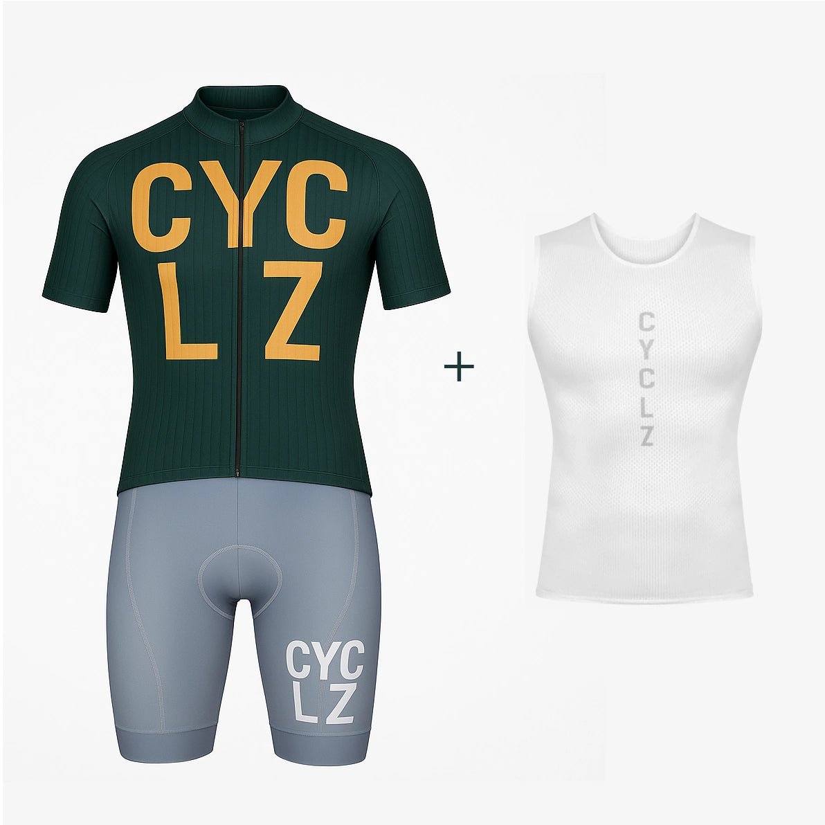 CYCLZ by Irena KollerCYCLZ® Herren Rennrad - Set "Forest Aero Pro" – Aero Trikot, Bib Shorts & Base Layer
