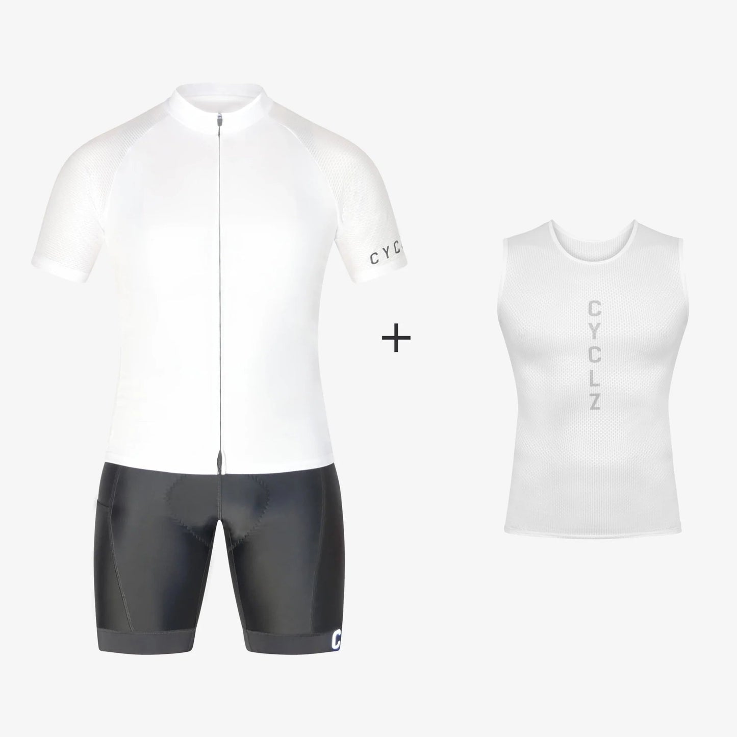 CYCLZ by Irena KollerCYCLZ® Rennrad - Bundle "Ice" Trikot, Breakaway Bib Shorts & Base Layer – Stil, Komfort & Performance für Herren
