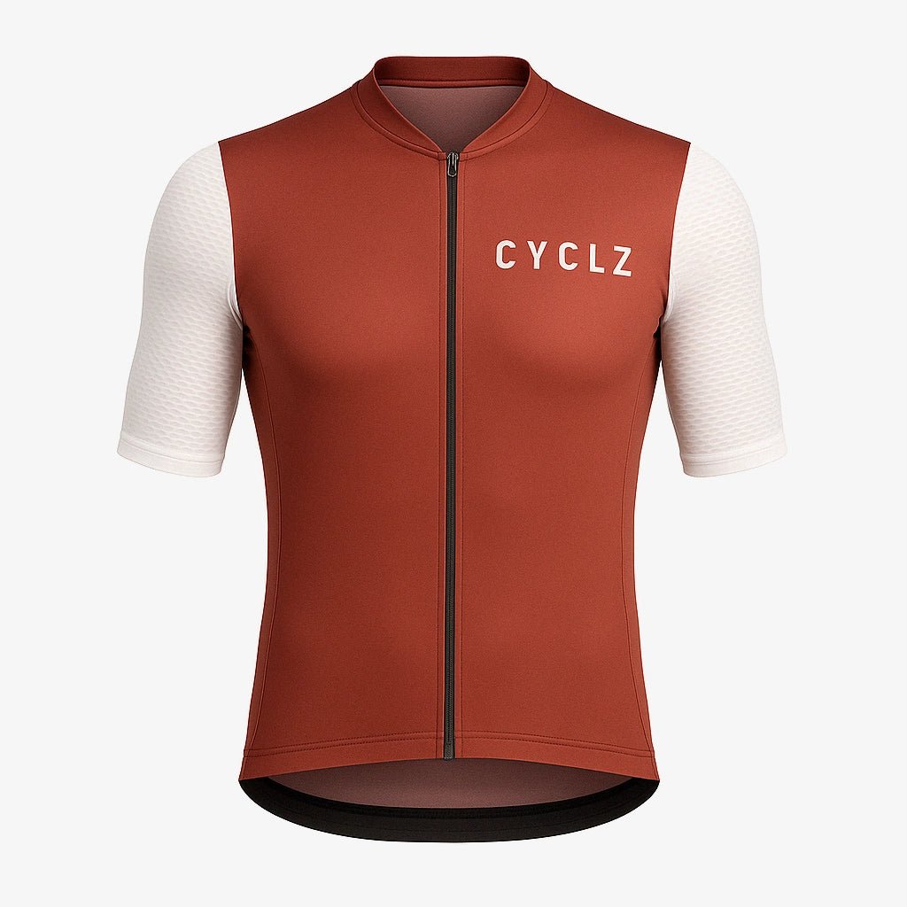 CYCLZ® Rennvelo-Trikot Herren “Cadenzor” – orange/rot, leicht & schnelltrocknend