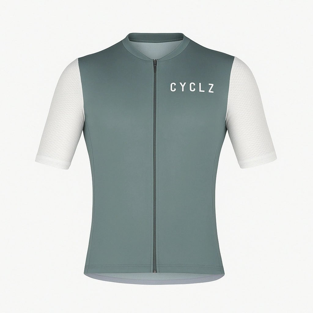 rennrad trikot marken CYCLZ® Rennvelo-Trikot Herren “Sprint Royale” – dunkelgrün, kurzarm,  atmungsaktiv