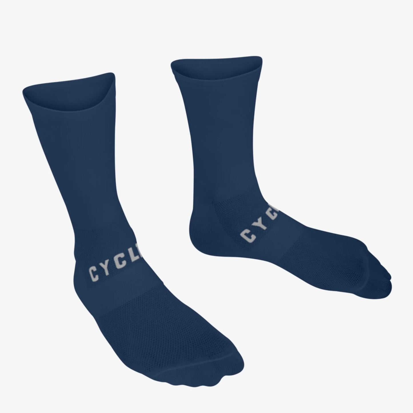 CYCLZ by Irena KollerCYCLZ® Rennrad Socken Weiss, Blau & Schwarz - Einheitsgrösse – Atmungsaktive und Schnelltrocknende Performance - Socken