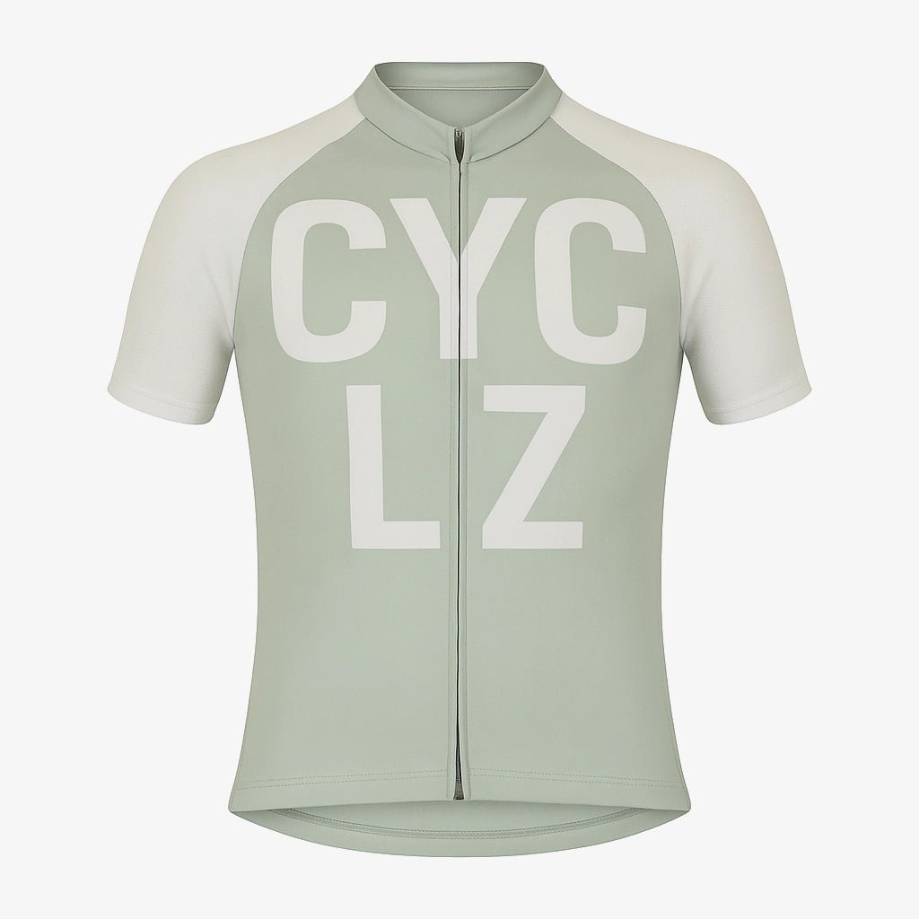 CYCLZ by Irena KollerCYCLZ® Rennrad Trikot "Echo" Jersey in Olivgrün und Weiss - für Herren
