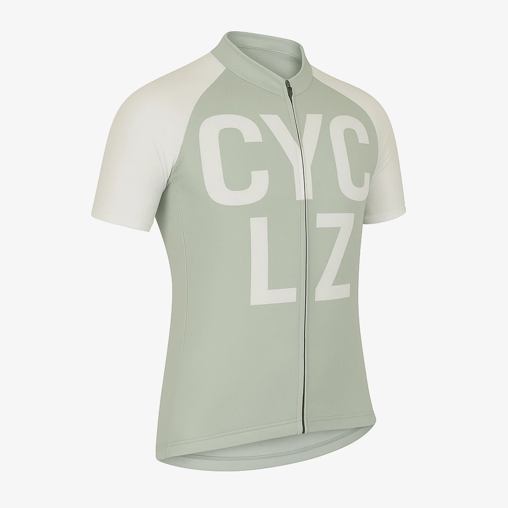 CYCLZ by Irena KollerCYCLZ® Rennrad Trikot "Echo" Jersey in Olivgrün und Weiss - für Herren