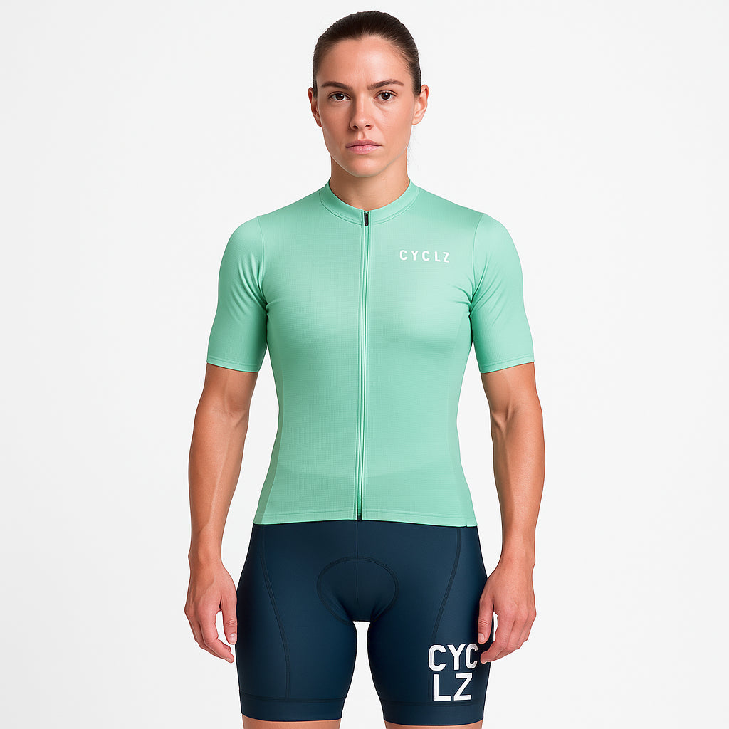 CYCLZ® Rennrad Trikot "Aqua Mint" Jersey in Mintgrün - für Damen