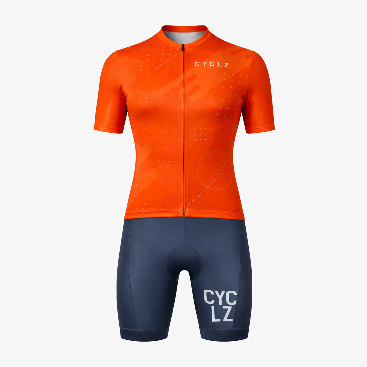 CYCLZ Damen Rennvelo Set „VULCANA“ – Race Jersey & Bib Shorts für Performance im Sommer