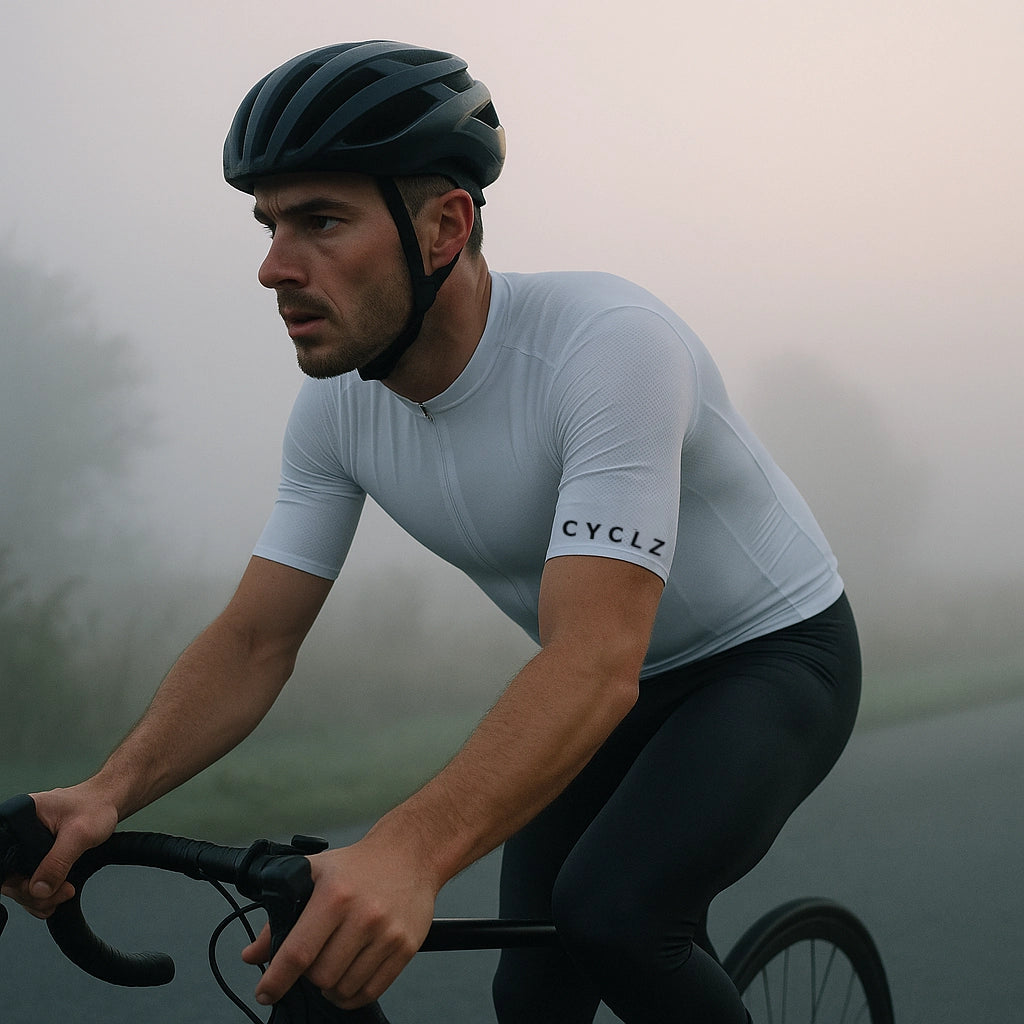 CYCLZ® Mid-Season Men's Road Bike Set – Jersey, long pants and base layer for transitional weather
