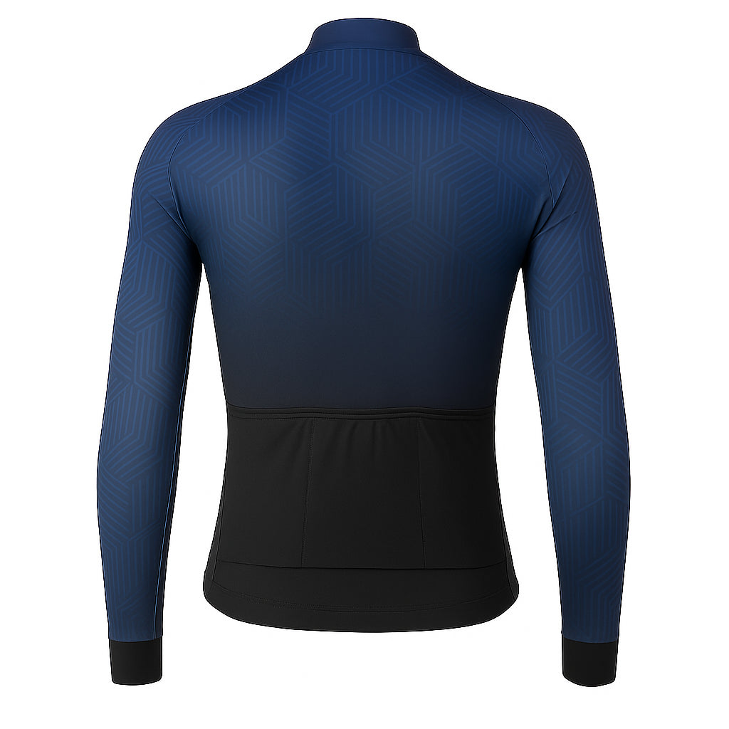 langarm trikot damen rennrad Langarm Trikot „Lunara Thermal“ Tiefblau Damen