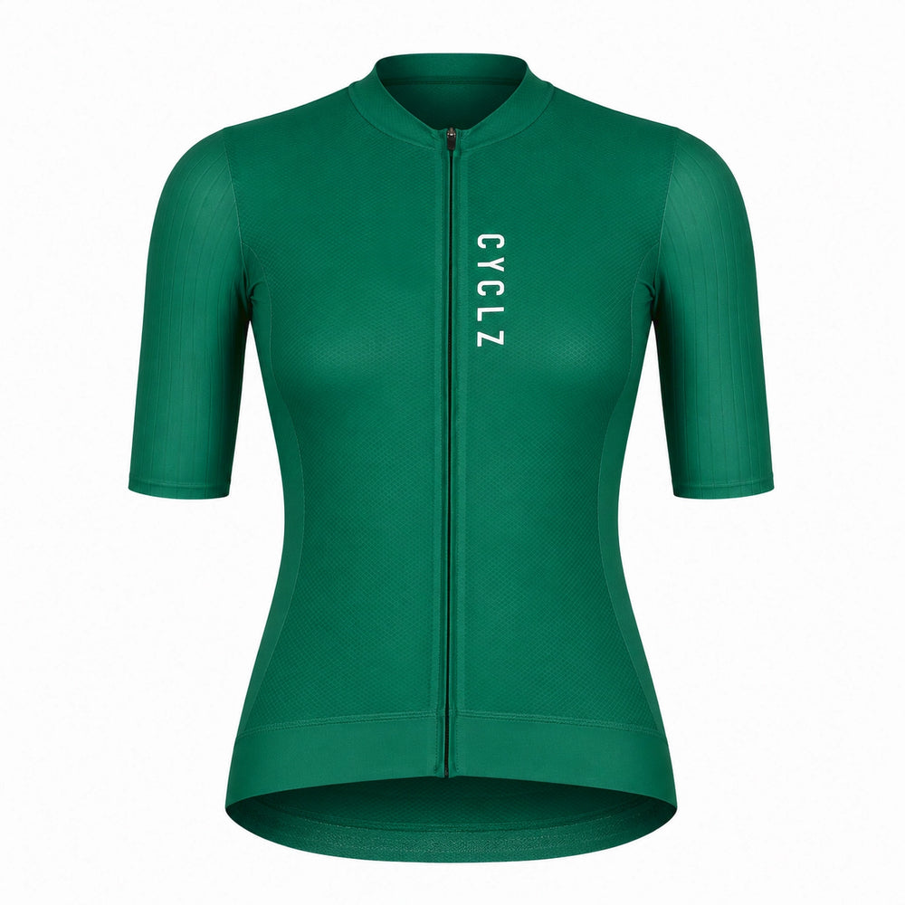 CYCLZ® Damen Rennrad Trikot Grün „Smaragd Forest“ –