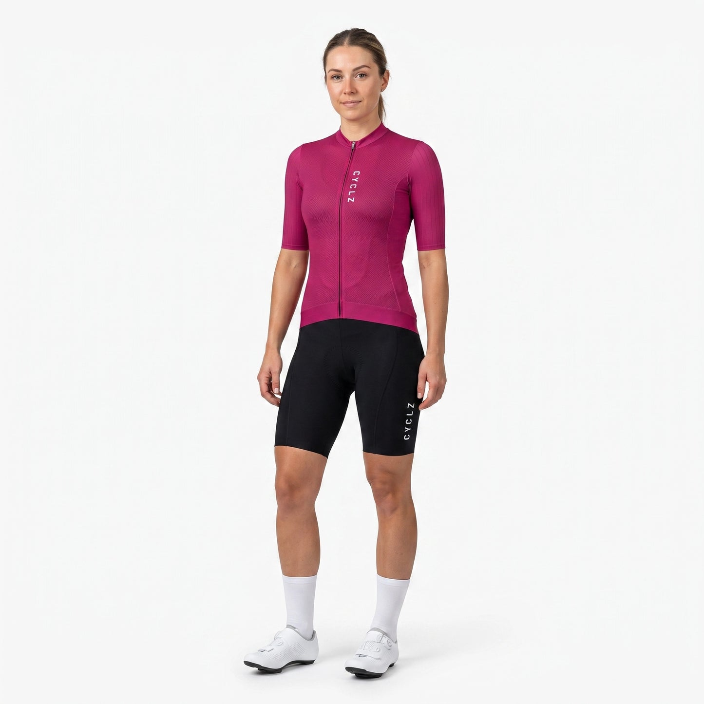 CYCLZ® Rennrad Trikot „Magenta Queen“ – Damen Cycling Jersey Deep Pink | Leicht & Atmungsaktiv