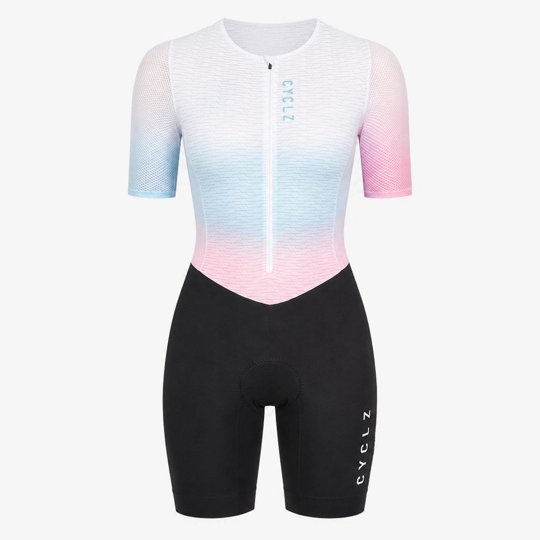 CYCLZ® SKYLINE GLOW Damen Trisuit – Triathlon | Ultradünn, schnelltrocknend & Race-optimiert