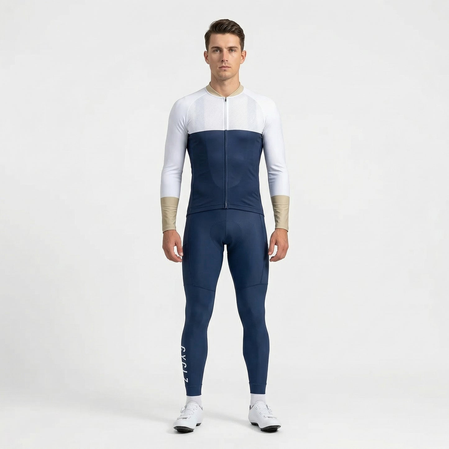 Langarm Trikot „Excelsior“ Blau/Weiss Herren