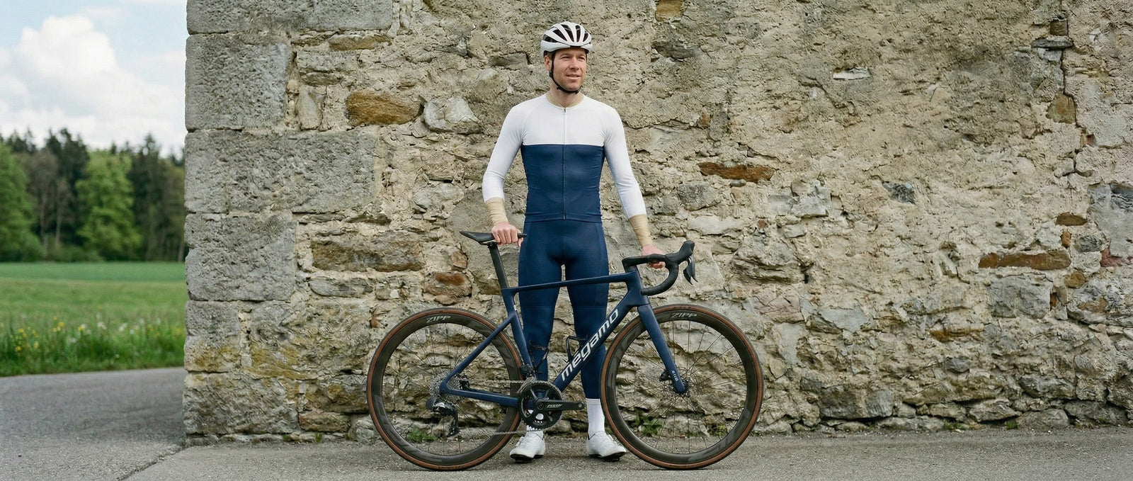 Langarm Trikot „Excelsior“ Blau/Weiss Herren