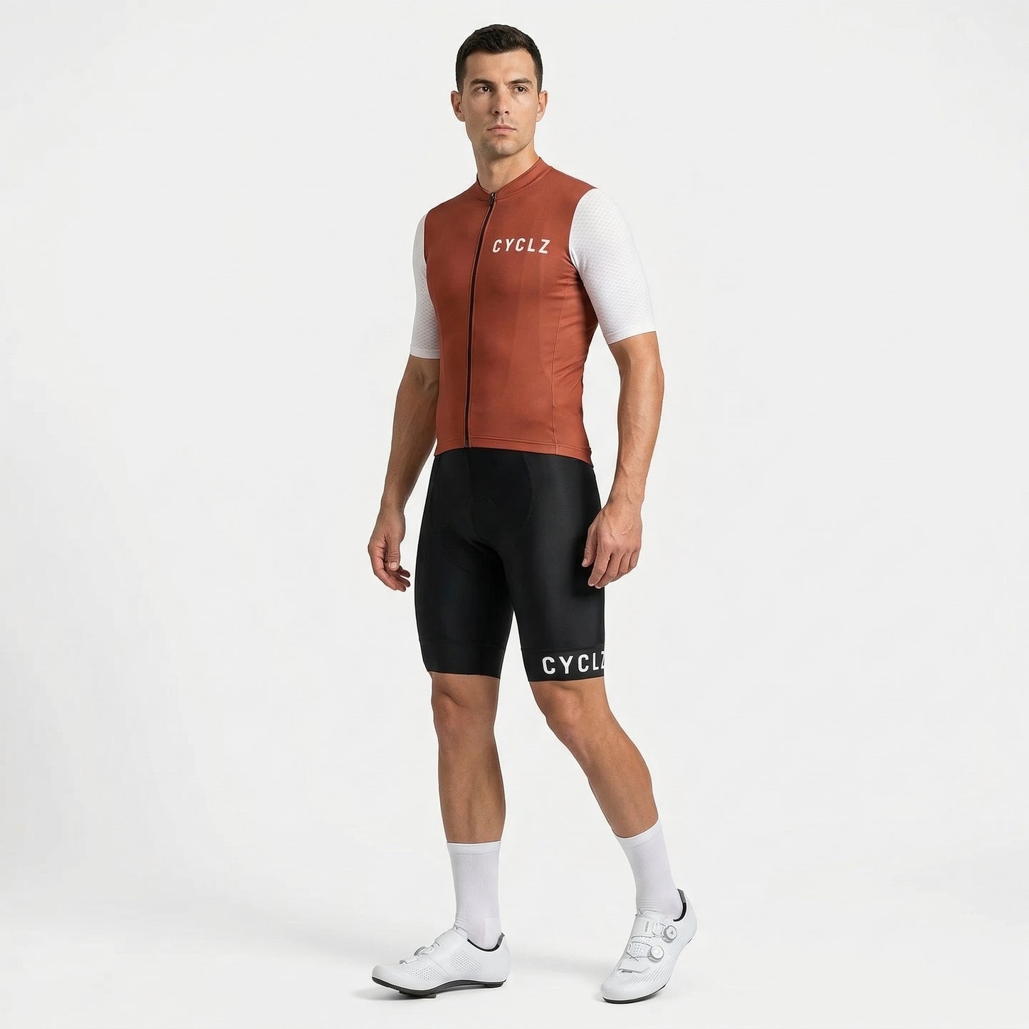 Ensemble vélo de route CYCLZ® « Cadenzor » avec maillot et cuissard à bretelles « Breakaway » – parfait pour rouler avec style