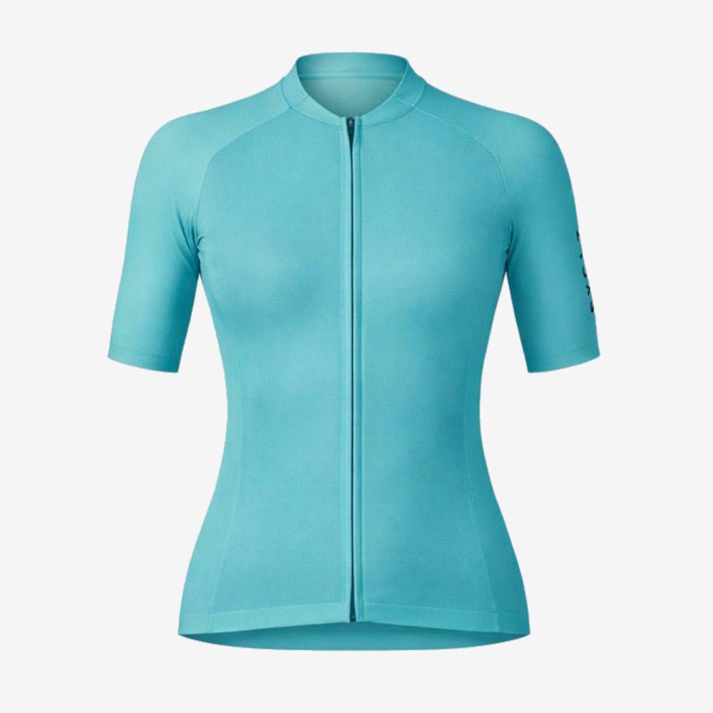 CYCLZ® AeroLuxe Aqua – Damen Race Jersey in Türkis mit sehr leichtem Stoff
