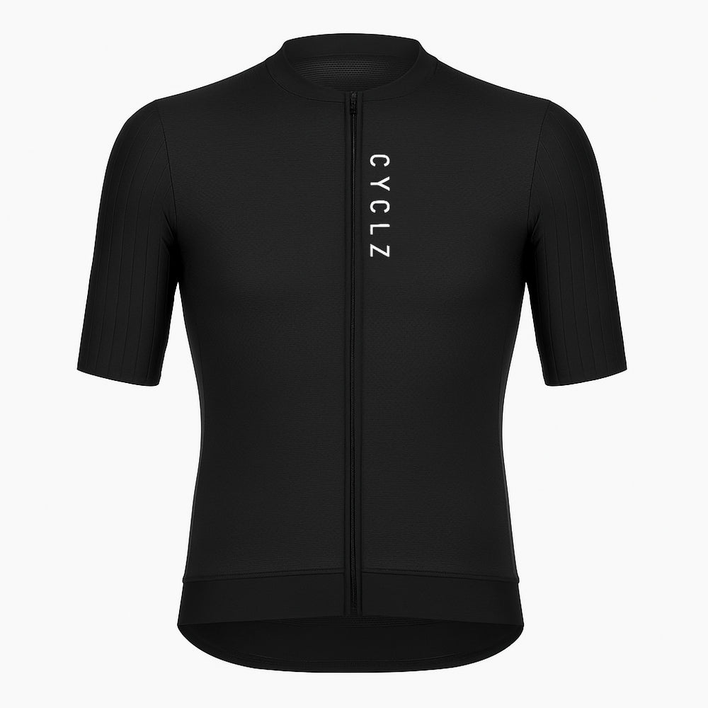 CYCLZ® Race-Cut Aero Rennrad Trikot Herren „Aero Shadow Ultralight“ Schwarz
