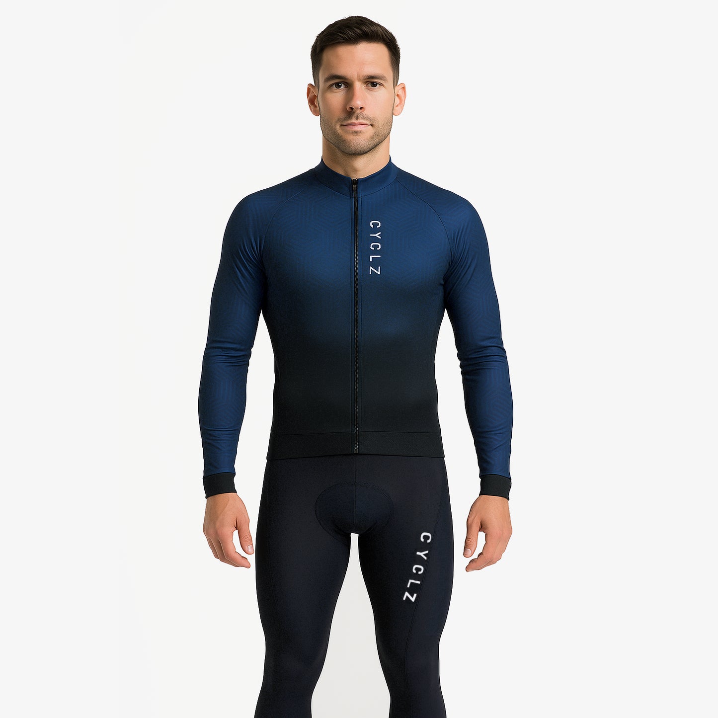 CYCLZ® Rennrad Set Langarm Herren Übergangszeit und Winter „Nocturne Thermal & Glacier Pro“ – Thermo für kühle Tage