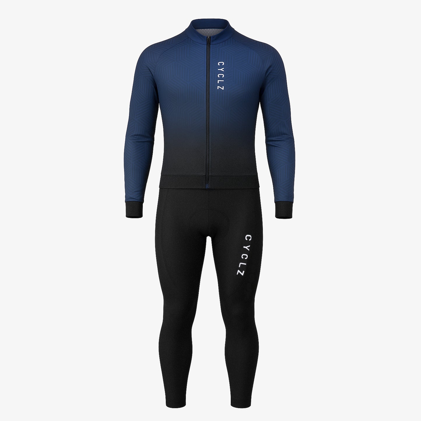 CYCLZ® Rennrad Set Langarm Herren Übergangszeit und Winter „Nocturne Thermal & Glacier Pro“ – Thermo für kühle Tage