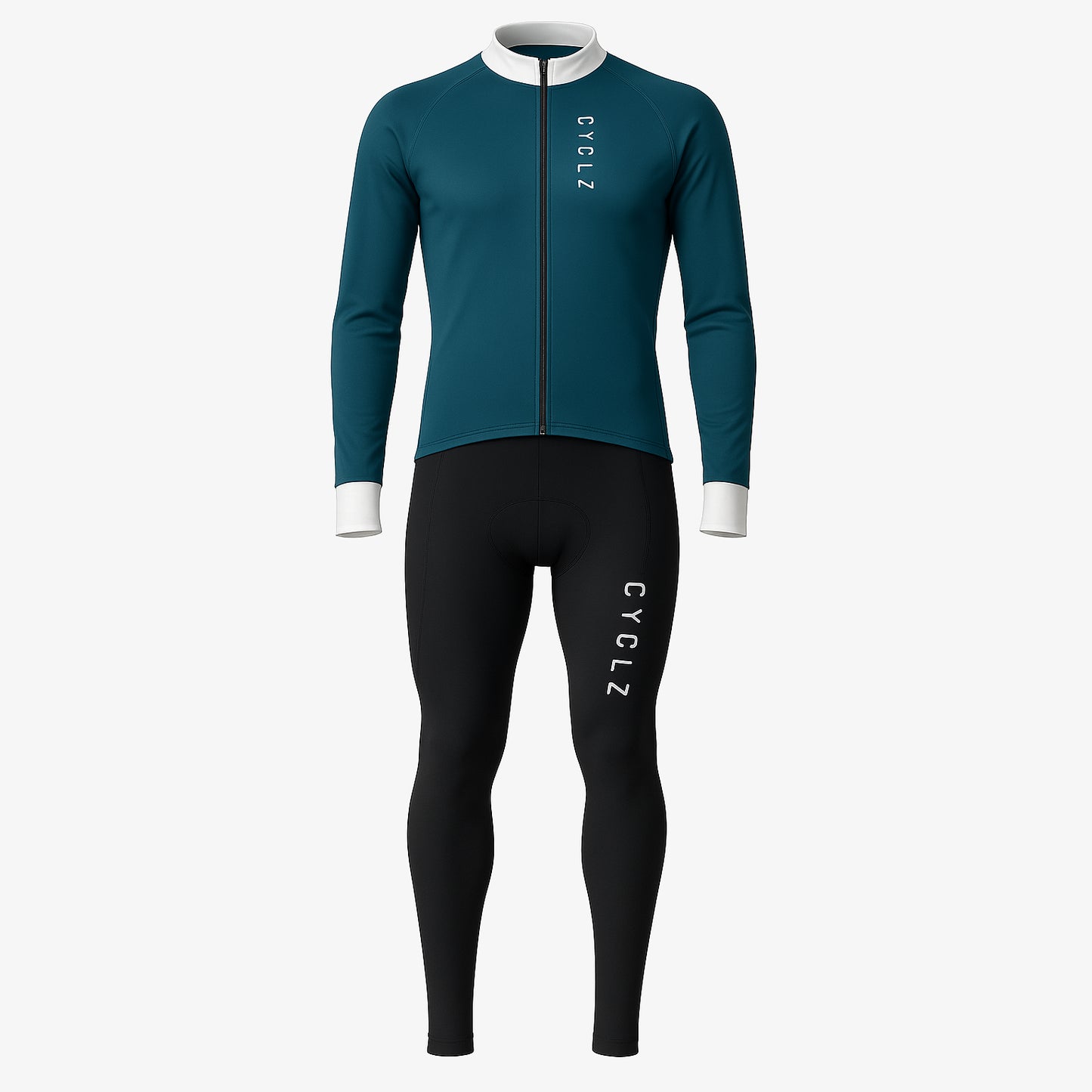 CYCLZ® Herren Winter Performance Set „Fjord“ – Thermo Bib Tights & Langarm-Trikot für kalte Tage