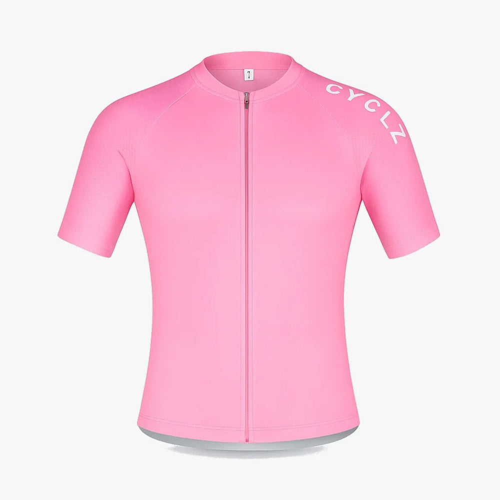 CYCLZ by Irena KollerCYCLZ® Damen Rennrad - Set: "Feminae Rosa" Trikot, "Elegance" Bib Shorts & Rosa Base Layer – Komfort & Stil für anspruchsvolle Fahrerinnen