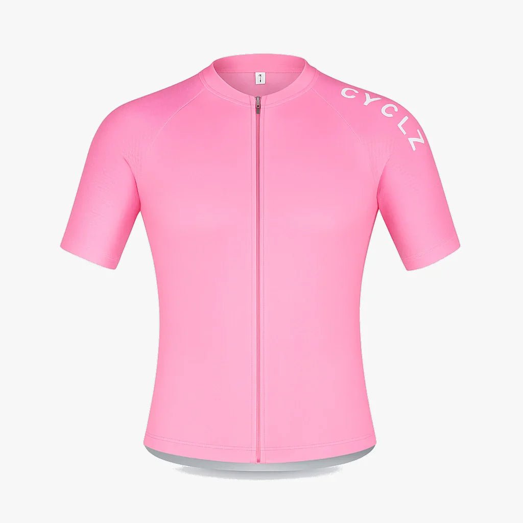 CYCLZ by Irena KollerCYCLZ® Damen Rennrad - Set: "Feminae Rosa" Trikot, "Elegance" Bib Shorts & Rosa Base Layer – Komfort & Stil für anspruchsvolle Fahrerinnen