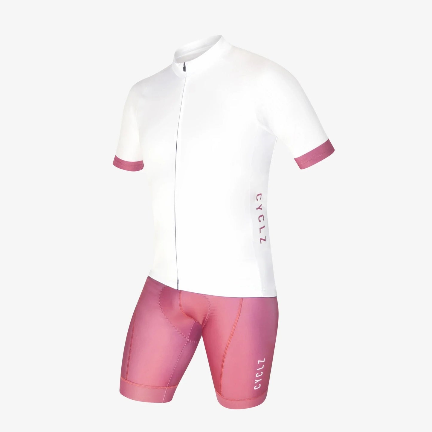CYCLZ by Irena KollerCYCLZ® Damen Rennrad - Set: "White n' Purple" Trikot & "Purple Aspire" Bib Shorts – Femininer Stil & Performance