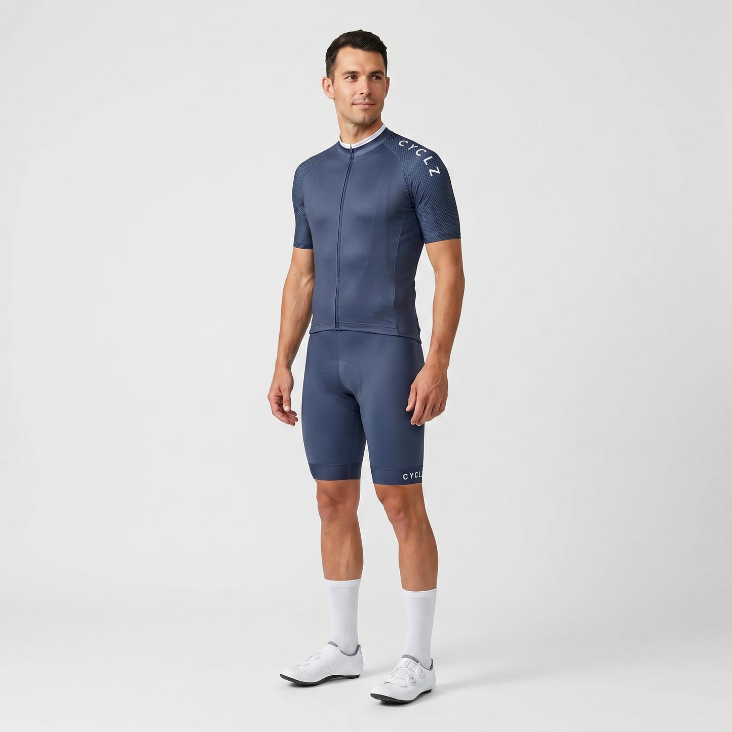 rennrad trikot und hose set CYCLZ® Rennrad-Set für Herren in Dunkelblau "VENTOUX" Trikot mit Hose – CYCLZ by Irena Koller