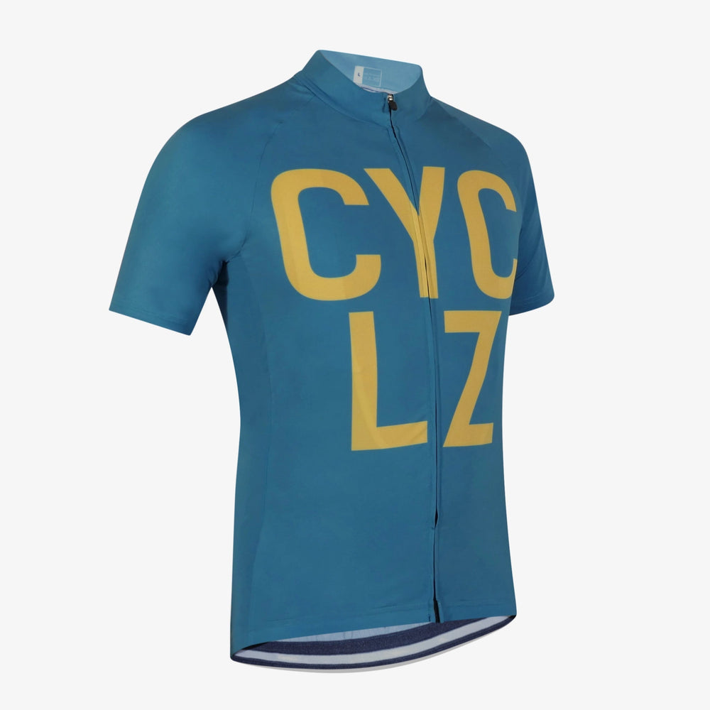 CYCLZ by Irena KollerCYCLZ® Rennrad Trikot "Zephyra" Jersey in Dunkeltürkis und Goldgelb - für Damen
