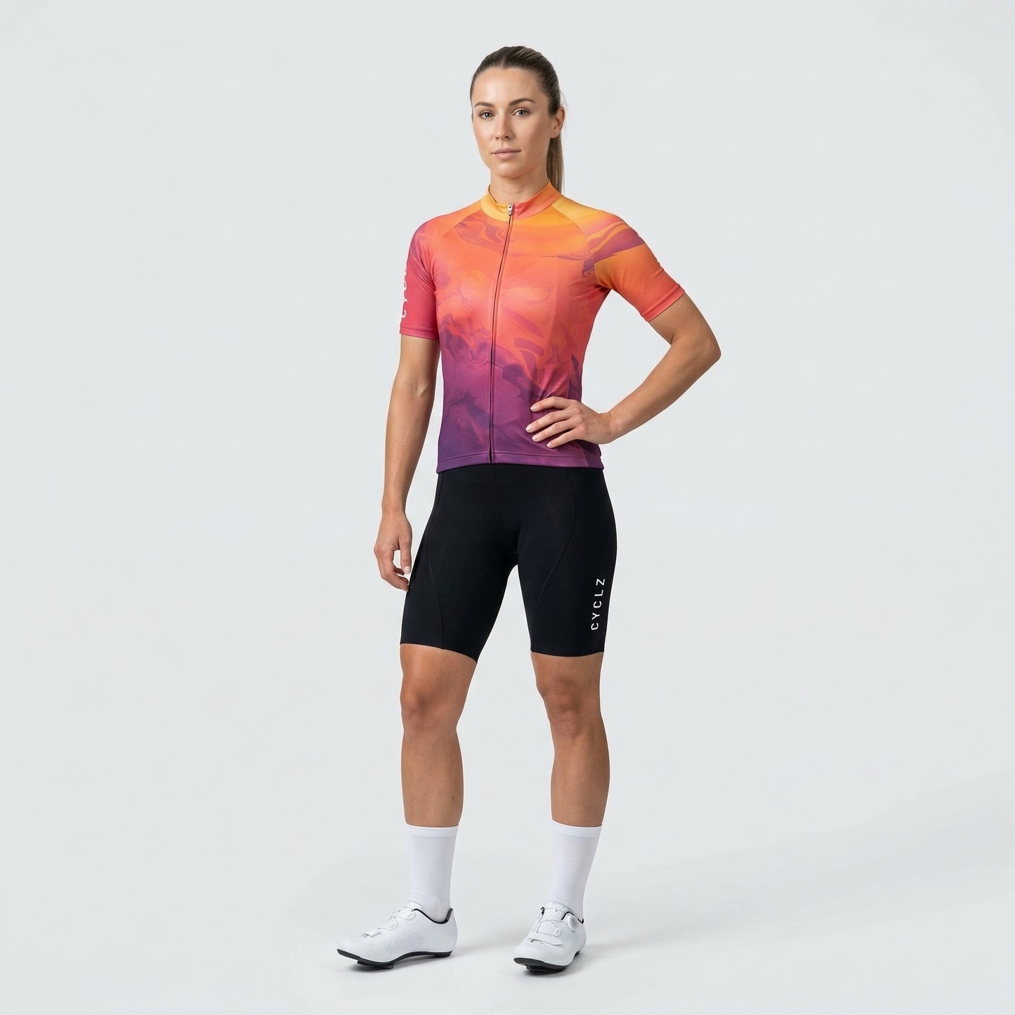 Maillot de cyclisme sur route pour femme CYCLZ® « Le Joli Maillot » rose